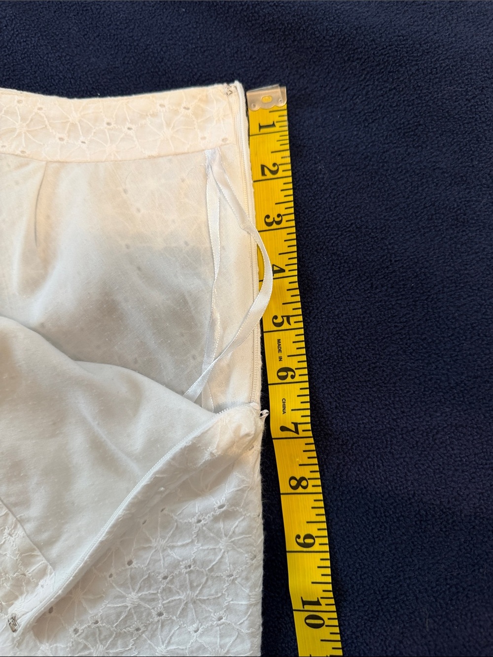Autograph White Eyelet A-Line Skirt - Cotton- Cottage core - Picture 6 of 8